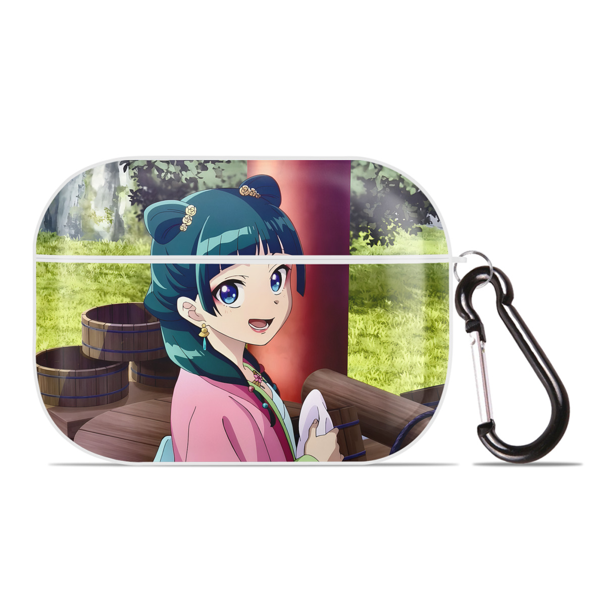 （画像用） 薬屋のひとりごと The Apothecary Diaries 【AirPods Pro用】ハードシェル保護ケース 耐衝撃・防指紋・カラビナ付き商品仕様