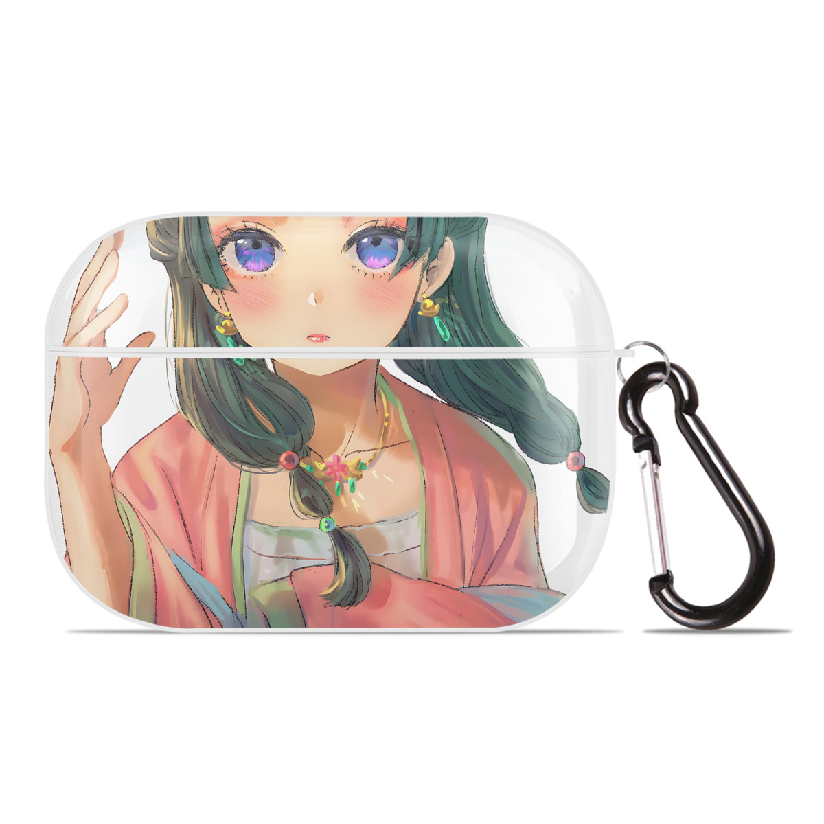 （画像用） 薬屋のひとりごと The Apothecary Diaries 【AirPods Pro用】ハードシェル保護ケース 耐衝撃・防指紋・カラビナ付き商品仕様