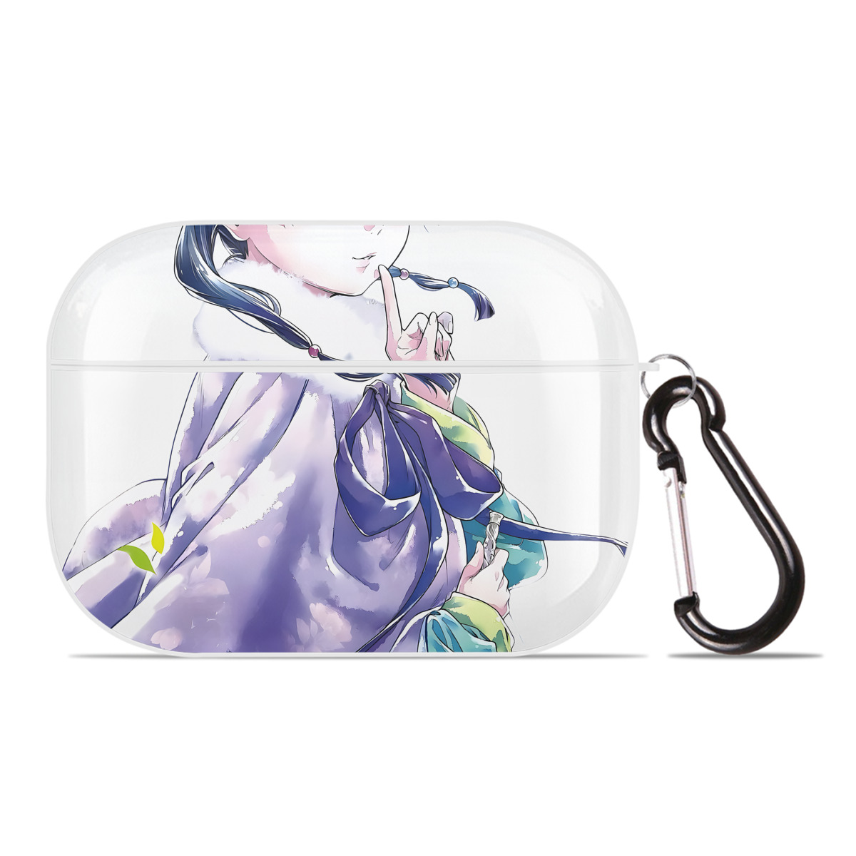 （画像用） 薬屋のひとりごと The Apothecary Diaries 【AirPods Pro用】ハードシェル保護ケース 耐衝撃・防指紋・カラビナ付き商品仕様