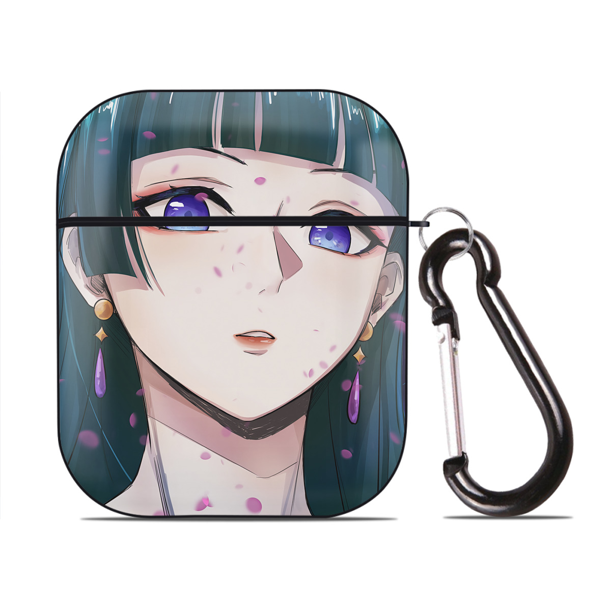 （画像用） 薬屋のひとりごと The Apothecary Diaries AirPods 第2世代保護ケース ハードシェル ブラック 耐衝撃・防指紋・カラビナ付き
