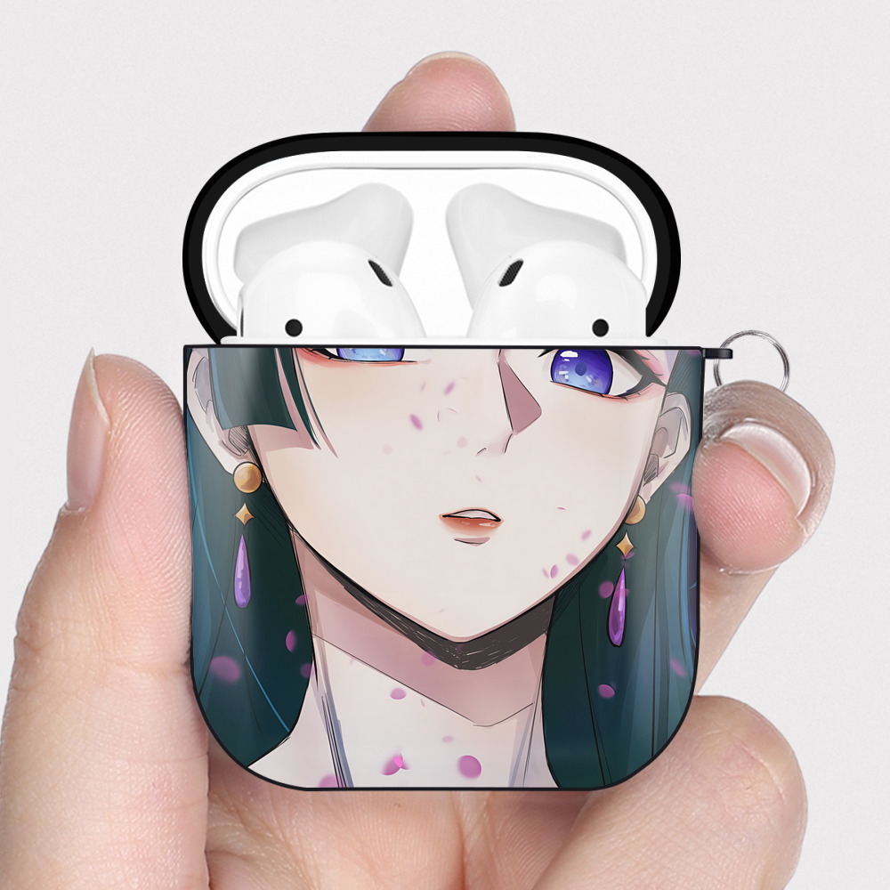 （画像用） 薬屋のひとりごと The Apothecary Diaries AirPods 第2世代保護ケース ハードシェル ブラック 耐衝撃・防指紋・カラビナ付き