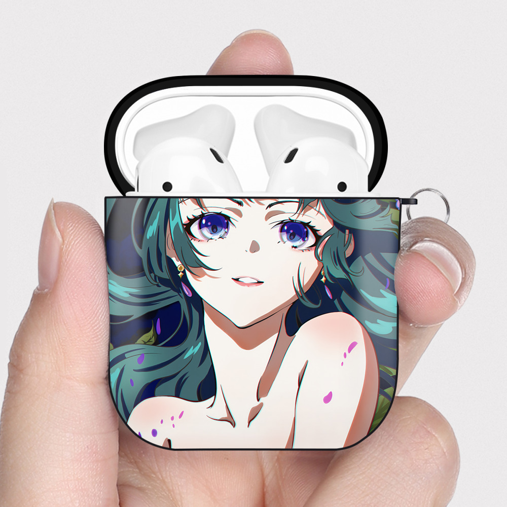 （画像用） 薬屋のひとりごと The Apothecary Diaries AirPods 第2世代保護ケース ハードシェル ブラック 耐衝撃・防指紋・カラビナ付き