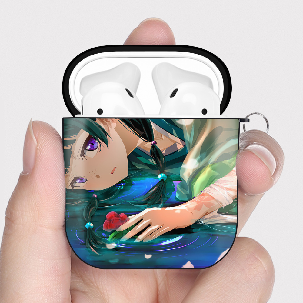 （画像用） 薬屋のひとりごと The Apothecary Diaries AirPods 第2世代保護ケース ハードシェル ブラック 耐衝撃・防指紋・カラビナ付き