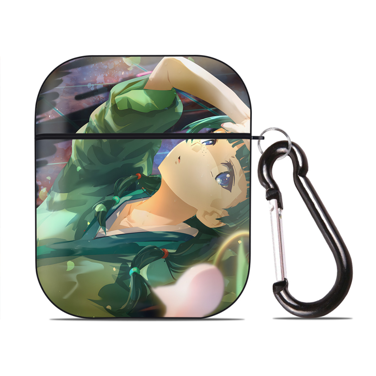 （画像用） 薬屋のひとりごと The Apothecary Diaries AirPods 第2世代保護ケース ハードシェル ブラック 耐衝撃・防指紋・カラビナ付き