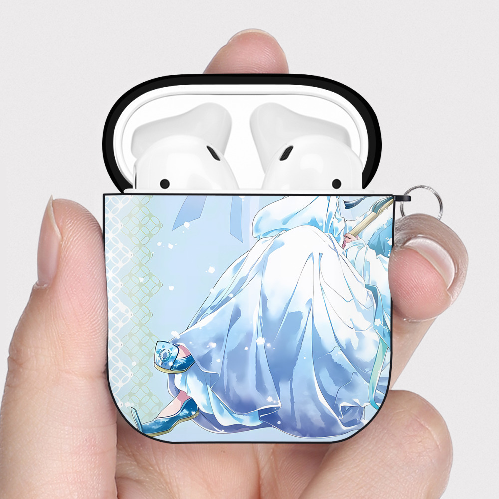 （画像用） 薬屋のひとりごと The Apothecary Diaries AirPods 第2世代保護ケース ハードシェル ブラック 耐衝撃・防指紋・カラビナ付き