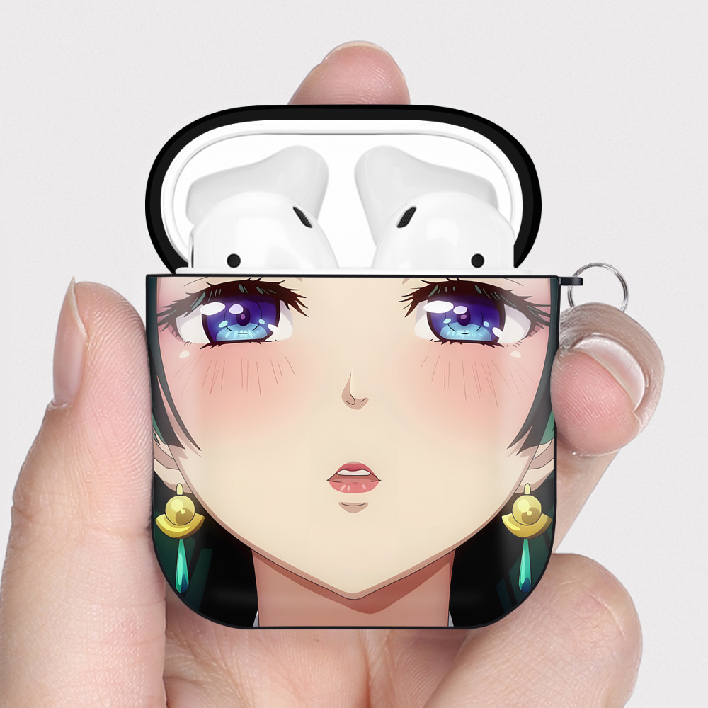 （画像用） 薬屋のひとりごと The Apothecary Diaries AirPods 第2世代保護ケース ハードシェル ブラック 耐衝撃・防指紋・カラビナ付き