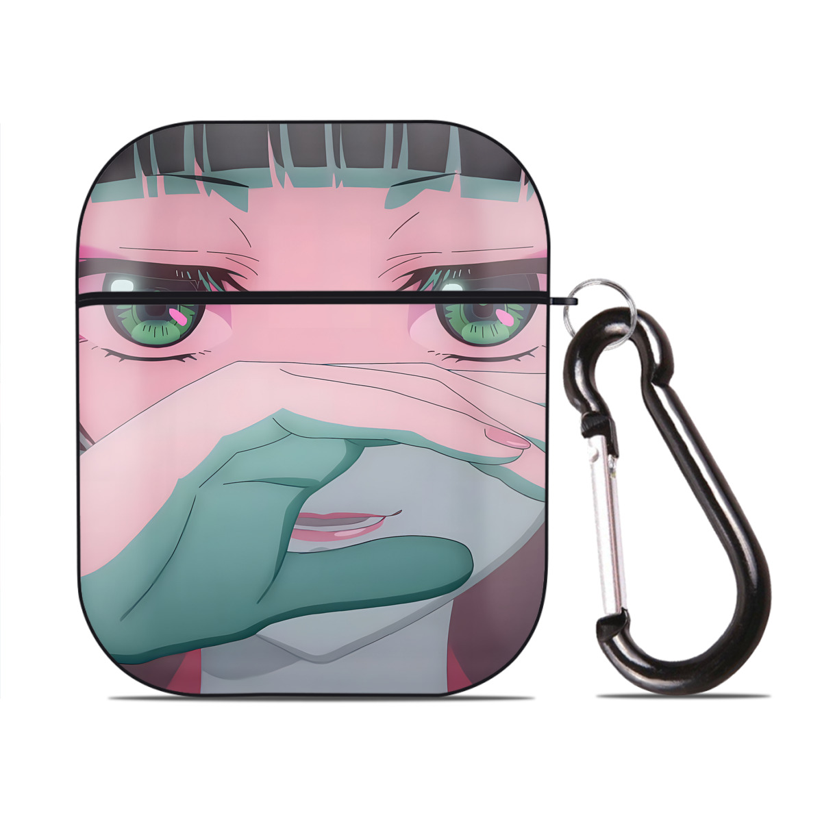 （画像用） 薬屋のひとりごと The Apothecary Diaries AirPods 第2世代保護ケース ハードシェル ブラック 耐衝撃・防指紋・カラビナ付き