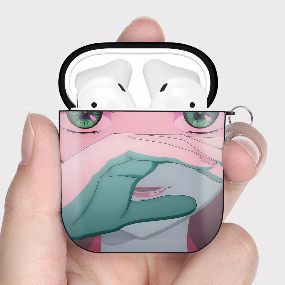 （画像用） 薬屋のひとりごと The Apothecary Diaries AirPods 第2世代保護ケース ハードシェル ブラック 耐衝撃・防指紋・カラビナ付き