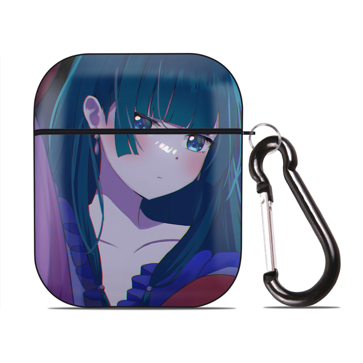 （画像用） 薬屋のひとりごと The Apothecary Diaries AirPods 第2世代保護ケース ハードシェル ブラック 耐衝撃・防指紋・カラビナ付き