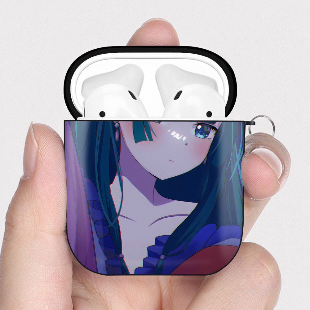 （画像用） 薬屋のひとりごと The Apothecary Diaries AirPods 第2世代保護ケース ハードシェル ブラック 耐衝撃・防指紋・カラビナ付き