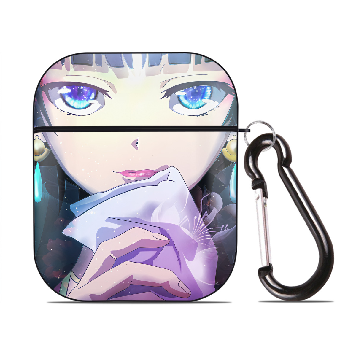 （画像用） 薬屋のひとりごと The Apothecary Diaries AirPods 第2世代保護ケース ハードシェル ブラック 耐衝撃・防指紋・カラビナ付き