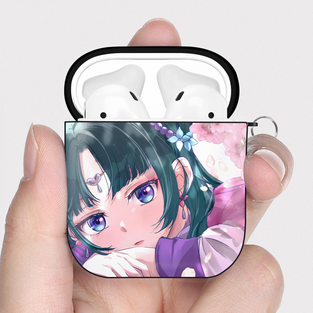 （画像用） 薬屋のひとりごと The Apothecary Diaries AirPods 第2世代保護ケース ハードシェル ブラック 耐衝撃・防指紋・カラビナ付き