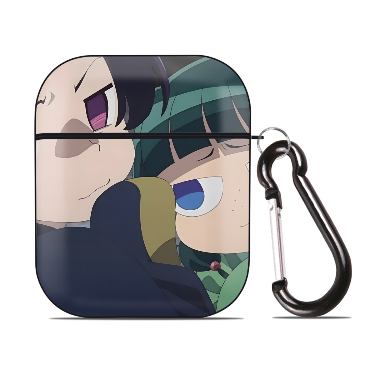 （画像用） 薬屋のひとりごと The Apothecary Diaries AirPods 第2世代保護ケース ハードシェル ブラック 耐衝撃・防指紋・カラビナ付き