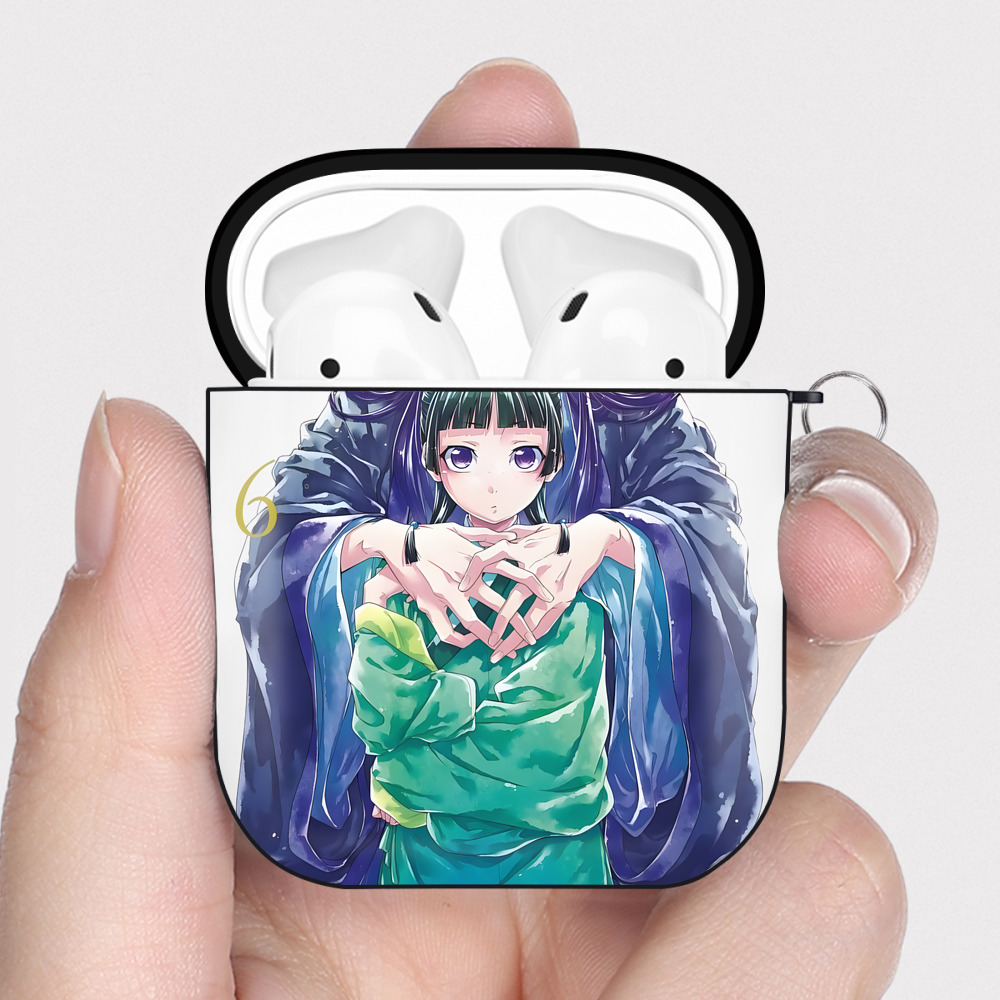（画像用） 薬屋のひとりごと The Apothecary Diaries AirPods 第2世代保護ケース ハードシェル ブラック 耐衝撃・防指紋・カラビナ付き