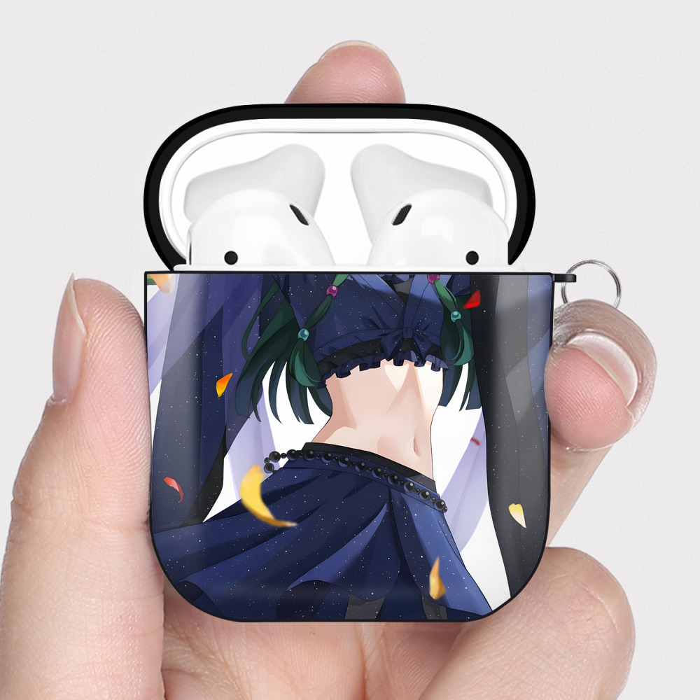 （画像用） 薬屋のひとりごと The Apothecary Diaries AirPods 第2世代保護ケース ハードシェル ブラック 耐衝撃・防指紋・カラビナ付き
