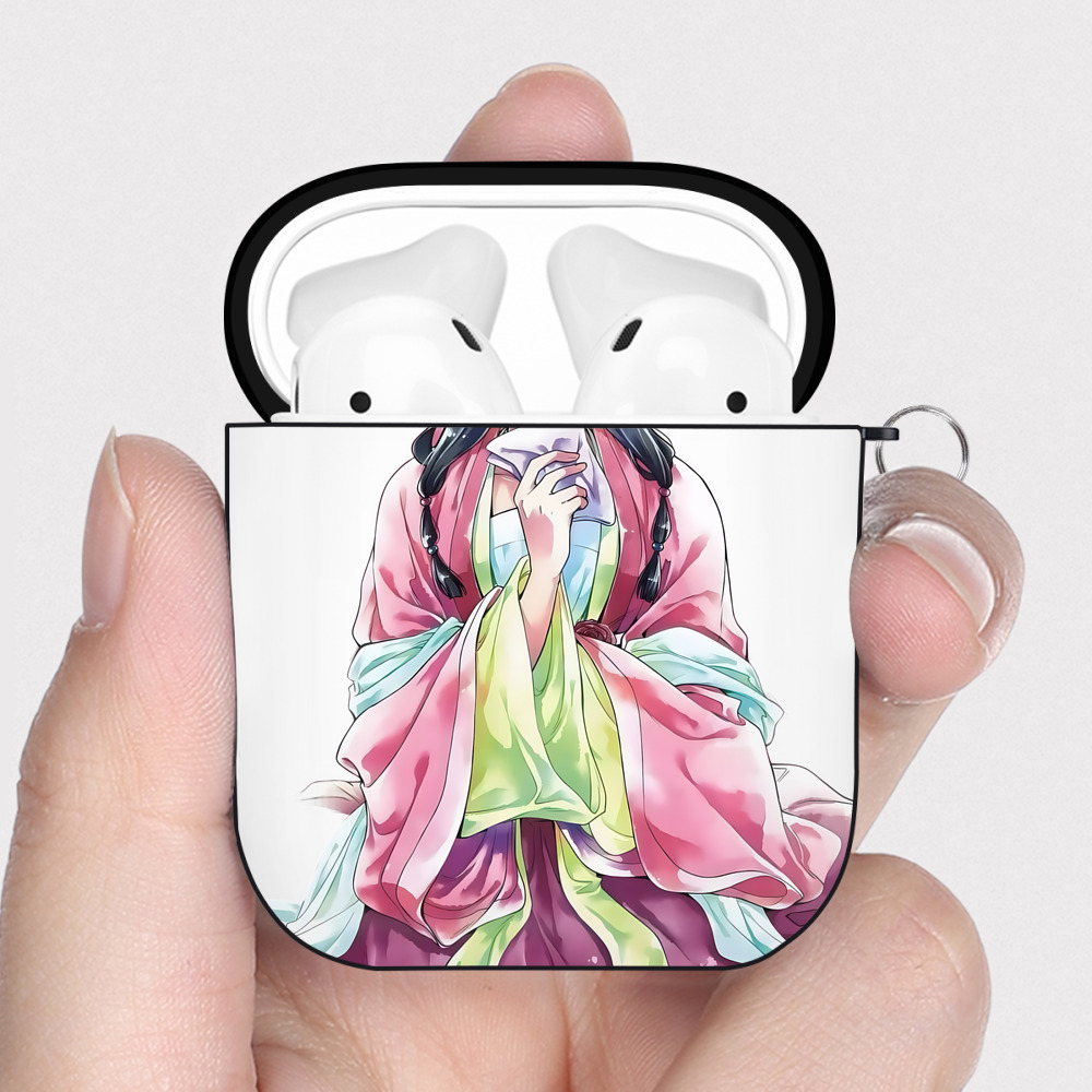 （画像用） 薬屋のひとりごと The Apothecary Diaries AirPods 第2世代保護ケース ハードシェル ブラック 耐衝撃・防指紋・カラビナ付き