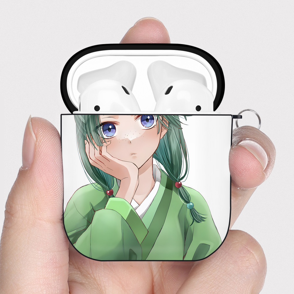 （画像用） 薬屋のひとりごと The Apothecary Diaries AirPods 第2世代保護ケース ハードシェル ブラック 耐衝撃・防指紋・カラビナ付き