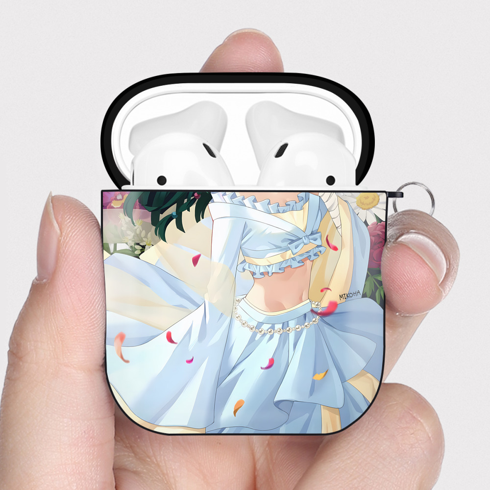 （画像用） 薬屋のひとりごと The Apothecary Diaries AirPods 第2世代保護ケース ハードシェル ブラック 耐衝撃・防指紋・カラビナ付き