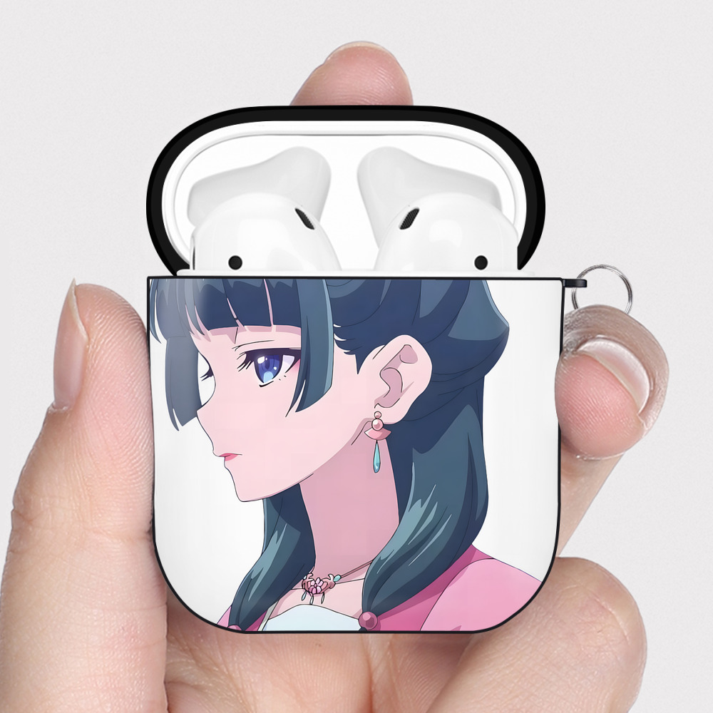 （画像用） 薬屋のひとりごと The Apothecary Diaries AirPods 第2世代保護ケース ハードシェル ブラック 耐衝撃・防指紋・カラビナ付き