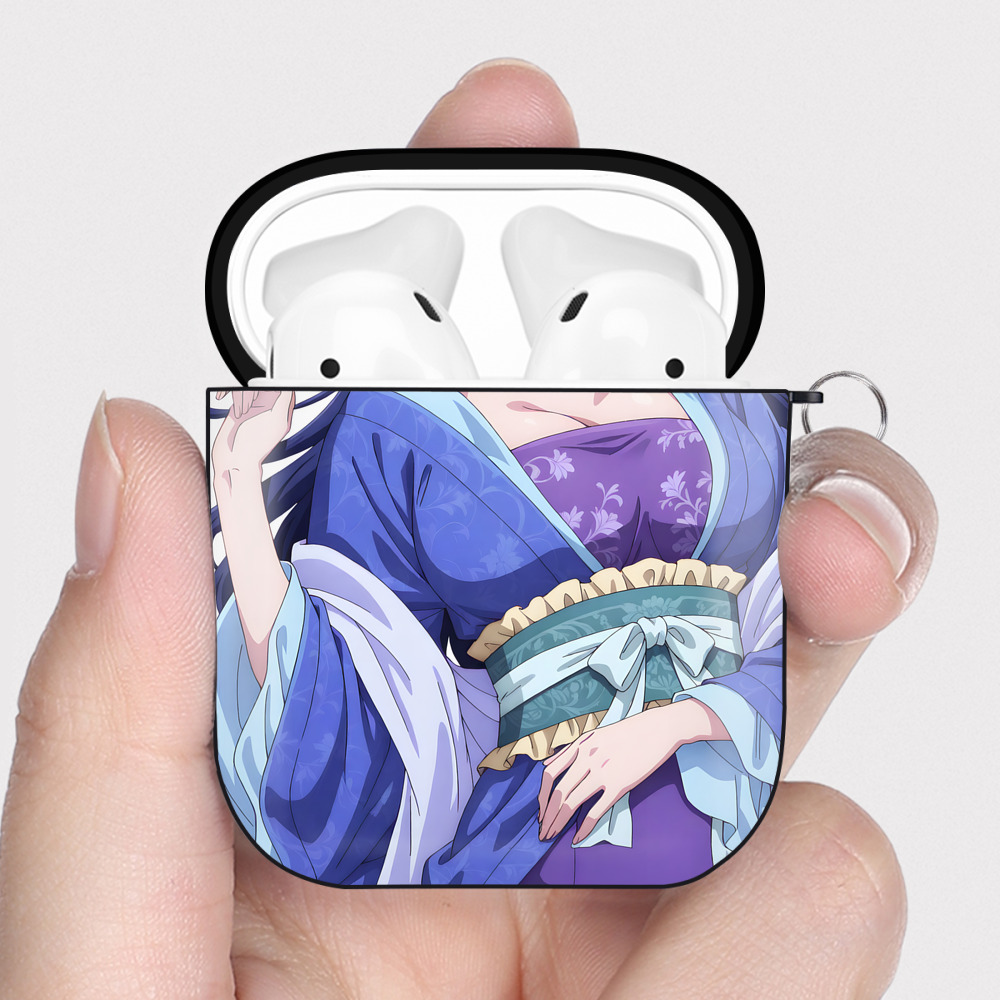 （画像用） 薬屋のひとりごと The Apothecary Diaries AirPods 第2世代保護ケース ハードシェル ブラック 耐衝撃・防指紋・カラビナ付き