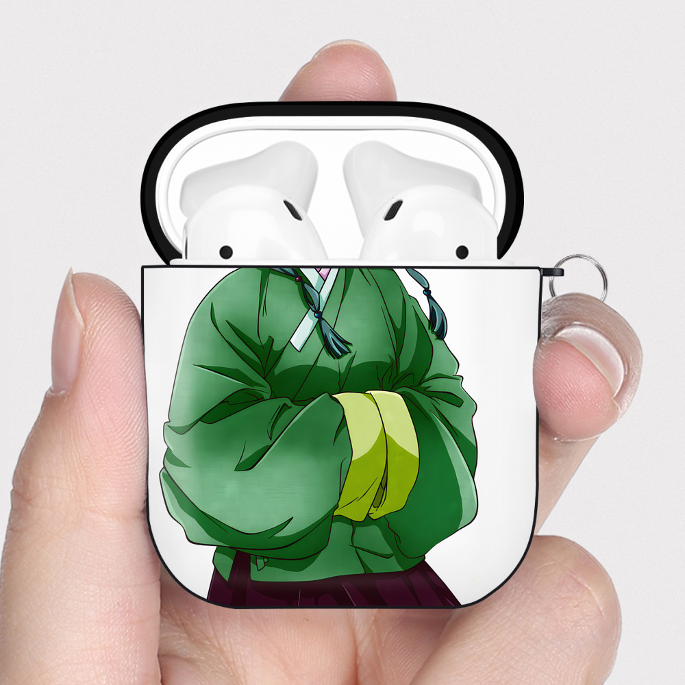 （画像用） 薬屋のひとりごと The Apothecary Diaries AirPods 第2世代保護ケース ハードシェル ブラック 耐衝撃・防指紋・カラビナ付き