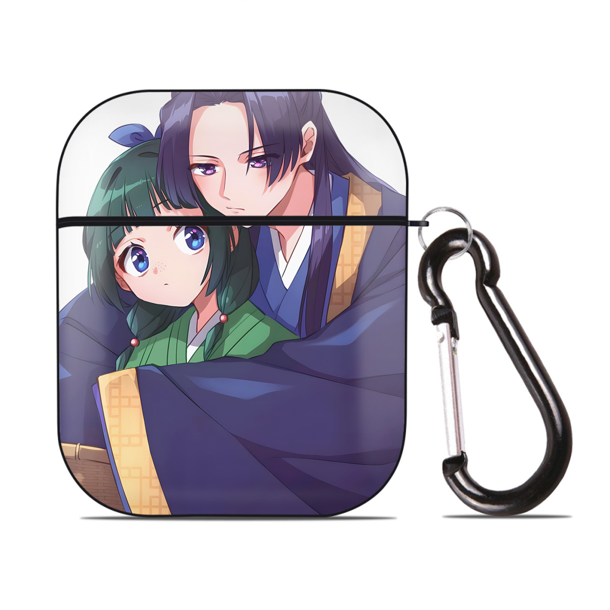 （画像用） 薬屋のひとりごと The Apothecary Diaries AirPods 第2世代保護ケース ハードシェル ブラック 耐衝撃・防指紋・カラビナ付き