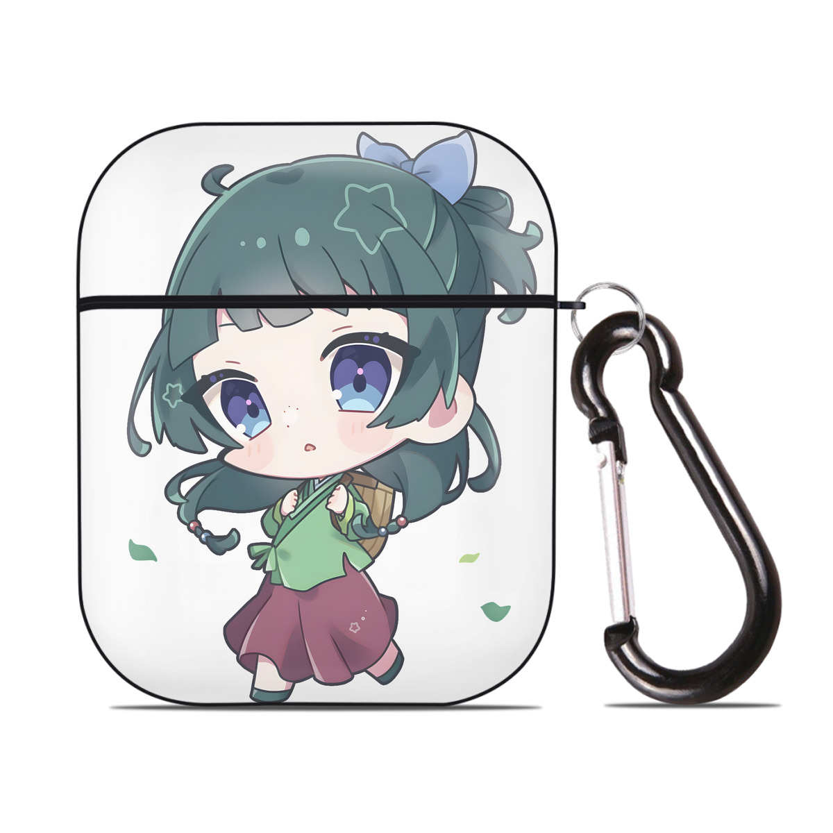 （画像用） 薬屋のひとりごと The Apothecary Diaries AirPods 第2世代保護ケース ハードシェル ブラック 耐衝撃・防指紋・カラビナ付き