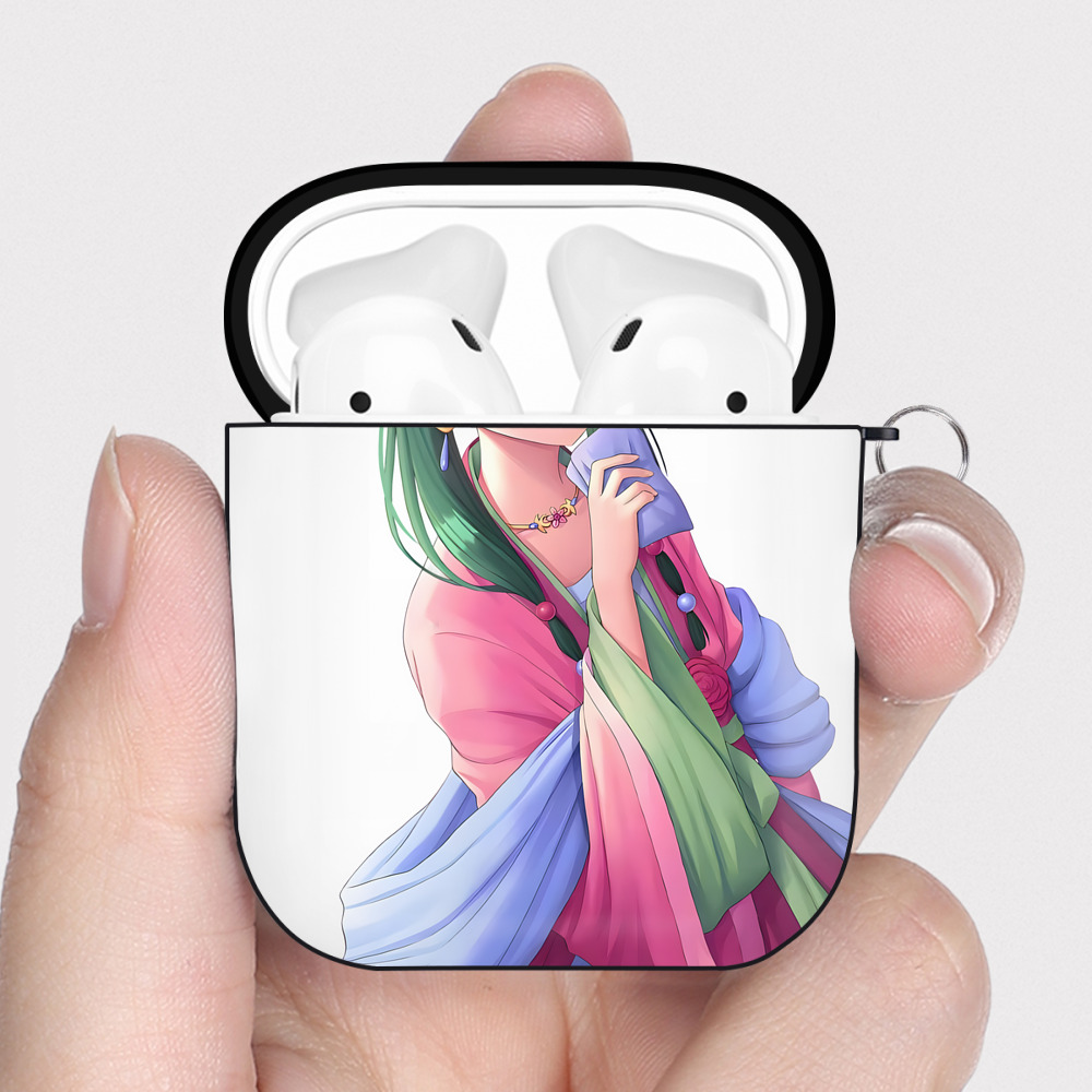 （画像用） 薬屋のひとりごと The Apothecary Diaries AirPods 第2世代保護ケース ハードシェル ブラック 耐衝撃・防指紋・カラビナ付き
