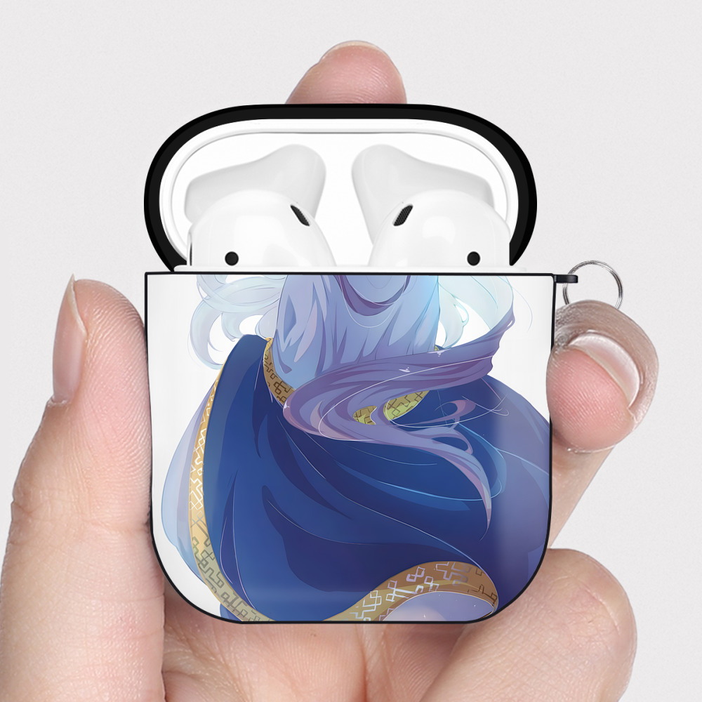 （画像用） 薬屋のひとりごと The Apothecary Diaries AirPods 第2世代保護ケース ハードシェル ブラック 耐衝撃・防指紋・カラビナ付き