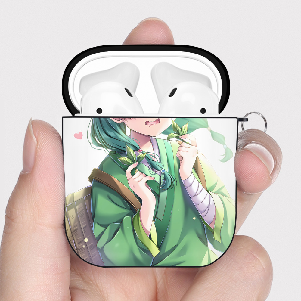 （画像用） 薬屋のひとりごと The Apothecary Diaries AirPods 第2世代保護ケース ハードシェル ブラック 耐衝撃・防指紋・カラビナ付き