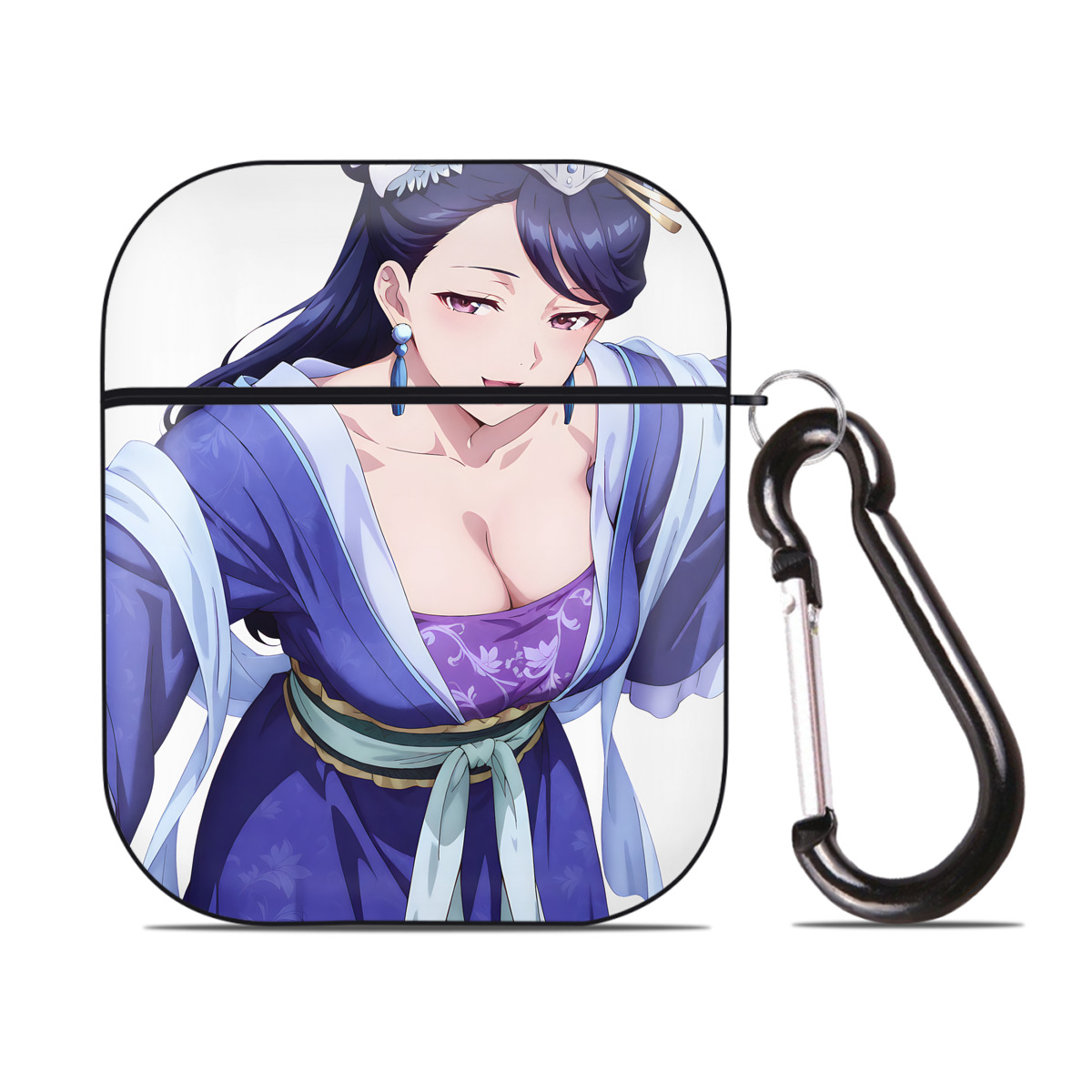 （画像用） 薬屋のひとりごと The Apothecary Diaries AirPods 第2世代保護ケース ハードシェル ブラック 耐衝撃・防指紋・カラビナ付き
