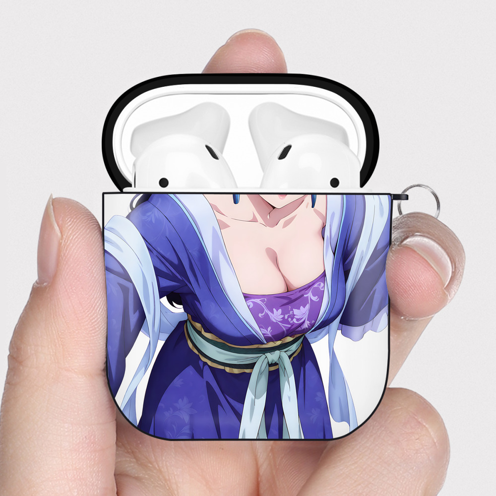 （画像用） 薬屋のひとりごと The Apothecary Diaries AirPods 第2世代保護ケース ハードシェル ブラック 耐衝撃・防指紋・カラビナ付き