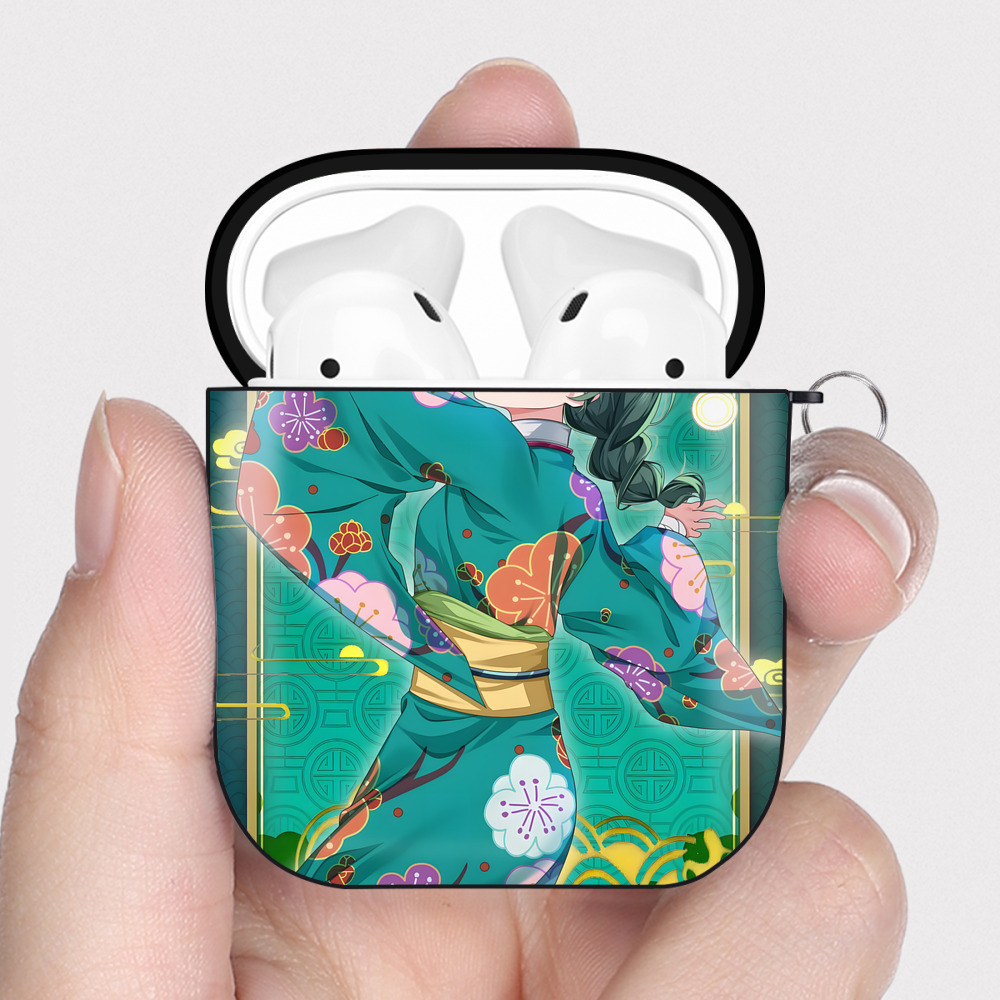 （画像用） 薬屋のひとりごと The Apothecary Diaries AirPods 第2世代保護ケース ハードシェル ブラック 耐衝撃・防指紋・カラビナ付き