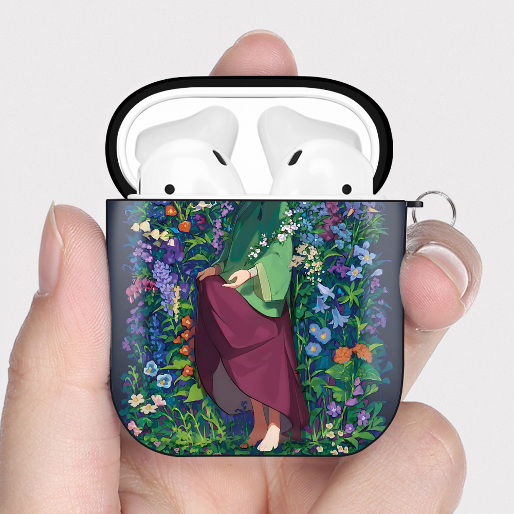 （画像用） 薬屋のひとりごと The Apothecary Diaries AirPods 第2世代保護ケース ハードシェル ブラック 耐衝撃・防指紋・カラビナ付き