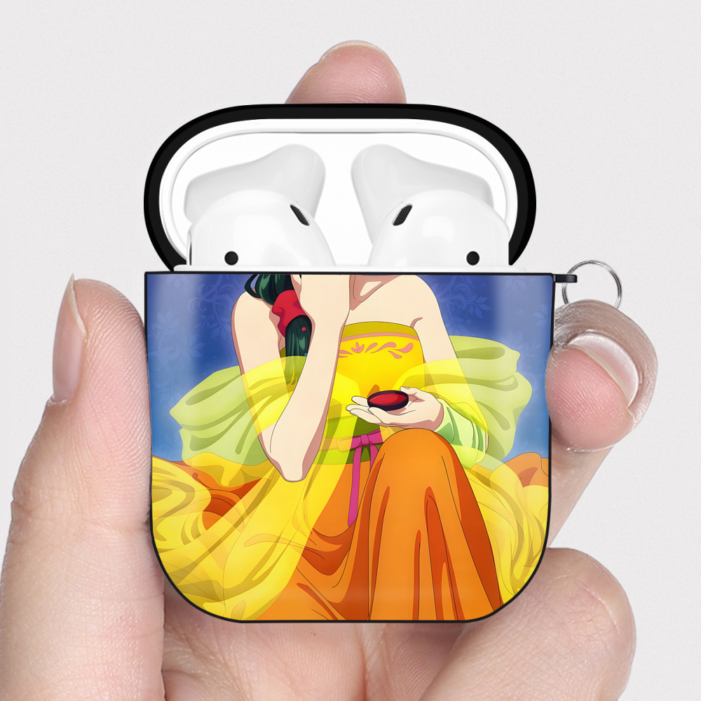 （画像用） 薬屋のひとりごと The Apothecary Diaries AirPods 第2世代保護ケース ハードシェル ブラック 耐衝撃・防指紋・カラビナ付き