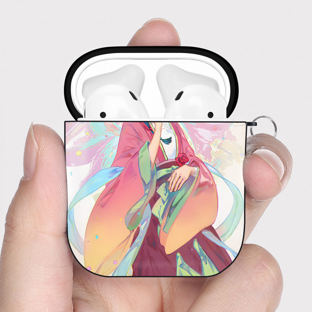 （画像用） 薬屋のひとりごと The Apothecary Diaries AirPods 第2世代保護ケース ハードシェル ブラック 耐衝撃・防指紋・カラビナ付き