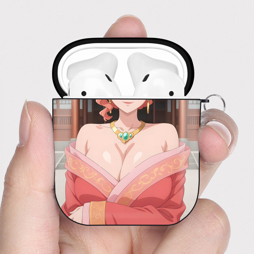 （画像用） 薬屋のひとりごと The Apothecary Diaries AirPods 第2世代保護ケース ハードシェル ブラック 耐衝撃・防指紋・カラビナ付き