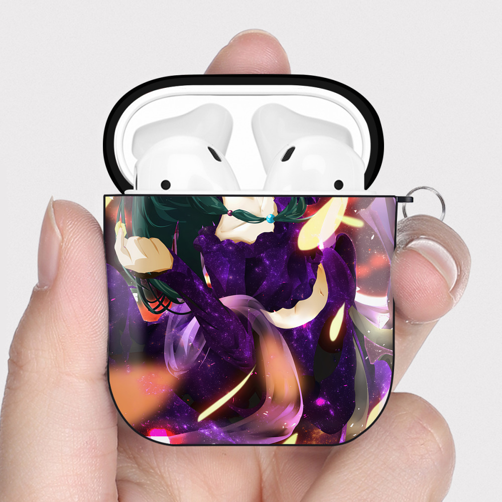 （画像用） 薬屋のひとりごと The Apothecary Diaries AirPods 第2世代保護ケース ハードシェル ブラック 耐衝撃・防指紋・カラビナ付き