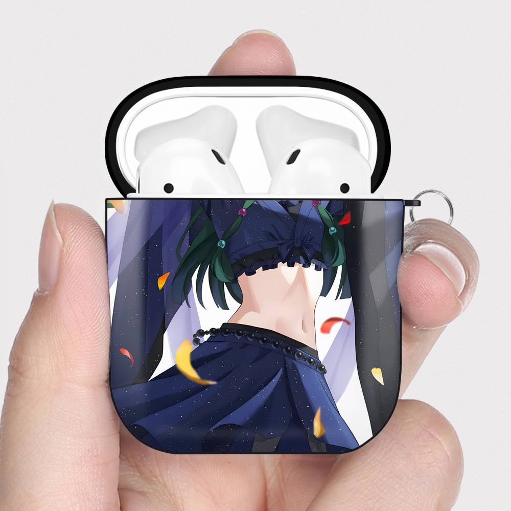 （画像用） 薬屋のひとりごと The Apothecary Diaries AirPods 第2世代保護ケース ハードシェル ブラック 耐衝撃・防指紋・カラビナ付き