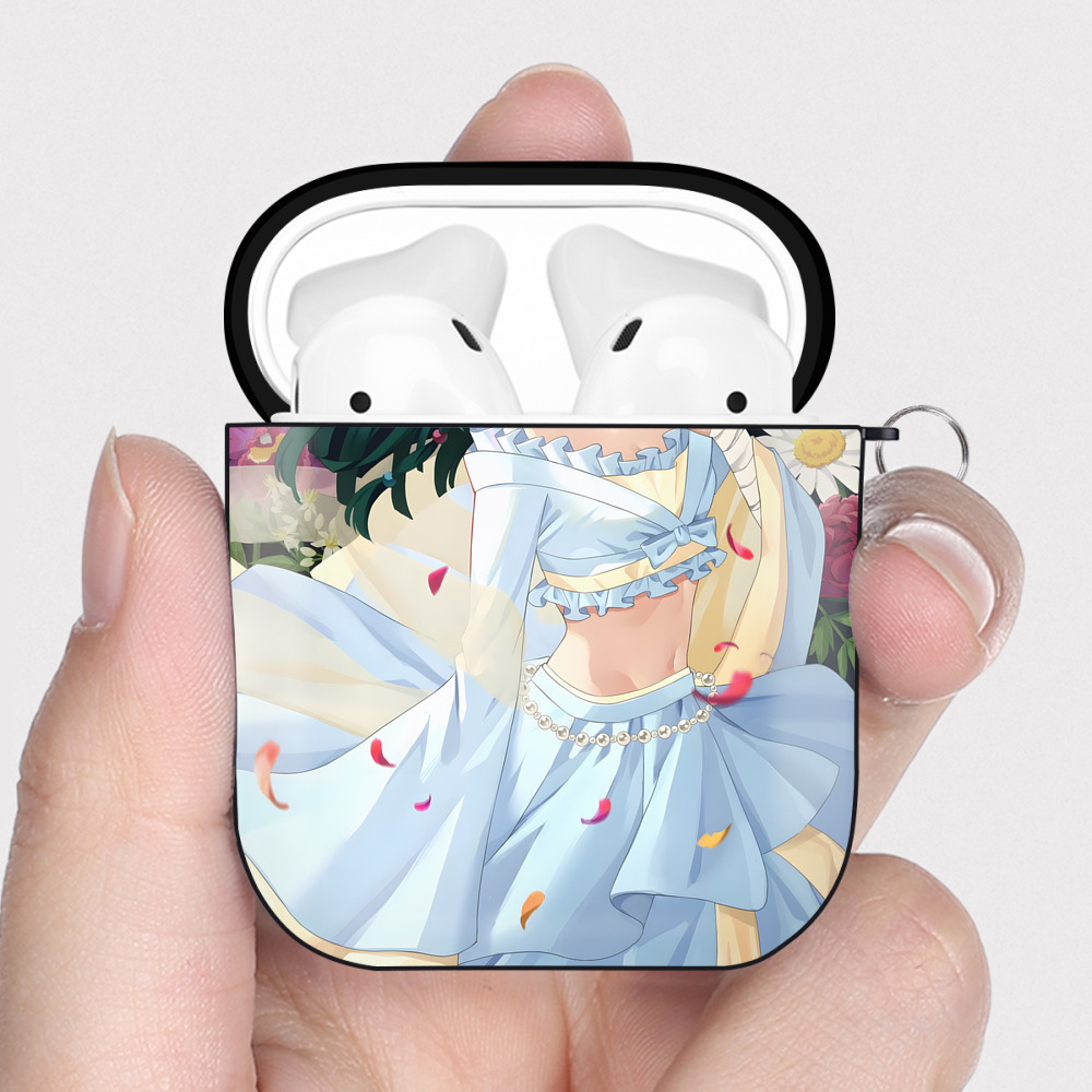 （画像用） 薬屋のひとりごと The Apothecary Diaries AirPods 第2世代保護ケース ハードシェル ブラック 耐衝撃・防指紋・カラビナ付き