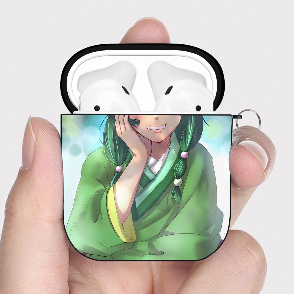 （画像用） 薬屋のひとりごと The Apothecary Diaries AirPods 第2世代保護ケース ハードシェル ブラック 耐衝撃・防指紋・カラビナ付き