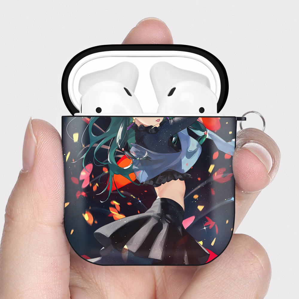 （画像用） 薬屋のひとりごと The Apothecary Diaries AirPods 第2世代保護ケース ハードシェル ブラック 耐衝撃・防指紋・カラビナ付き