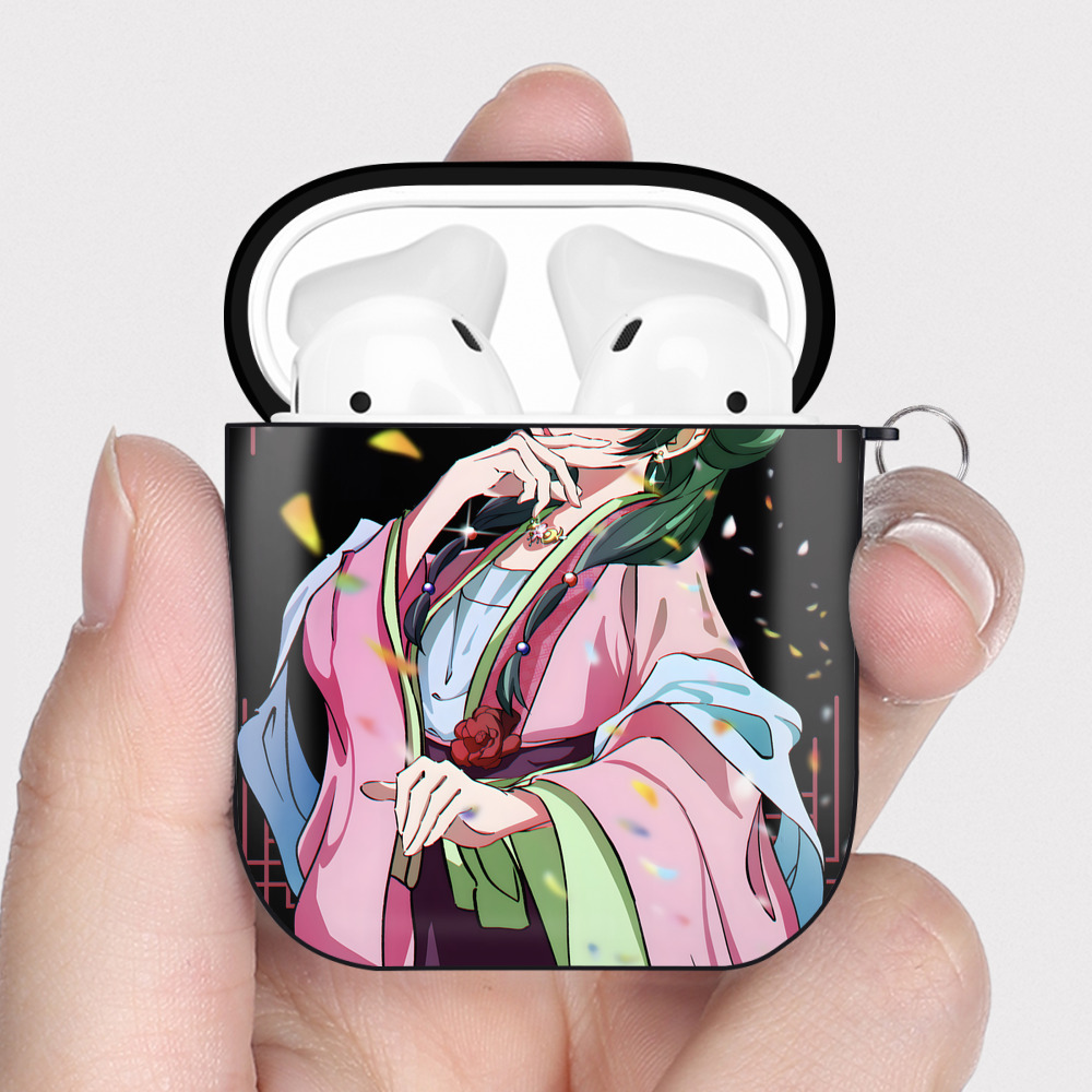 （画像用） 薬屋のひとりごと The Apothecary Diaries AirPods 第2世代保護ケース ハードシェル ブラック 耐衝撃・防指紋・カラビナ付き