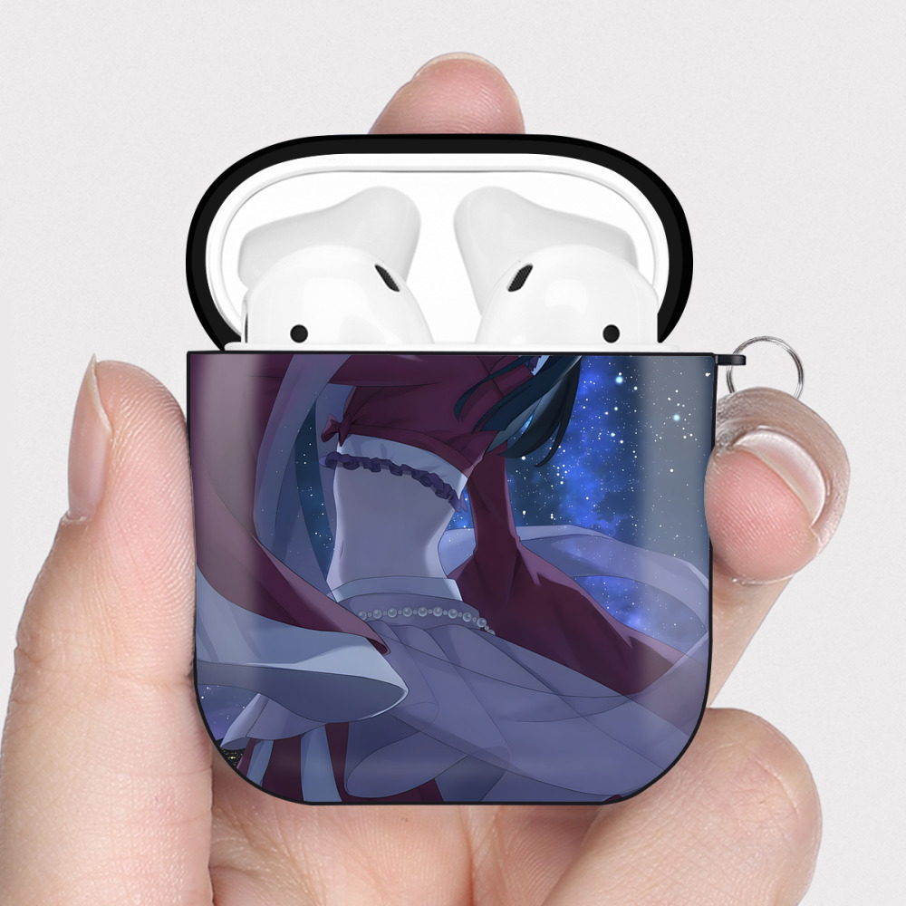 （画像用） 薬屋のひとりごと The Apothecary Diaries AirPods 第2世代保護ケース ハードシェル ブラック 耐衝撃・防指紋・カラビナ付き