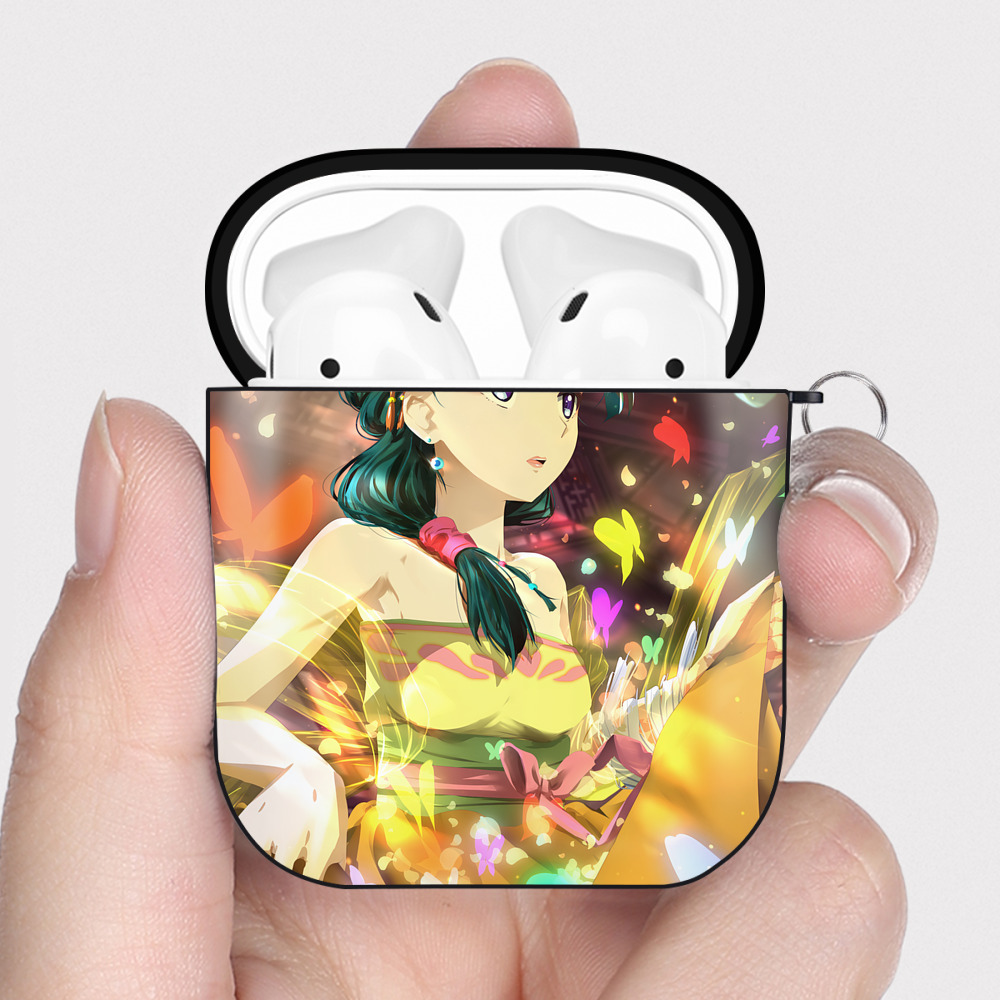 （画像用） 薬屋のひとりごと The Apothecary Diaries AirPods 第2世代保護ケース ハードシェル ブラック 耐衝撃・防指紋・カラビナ付き