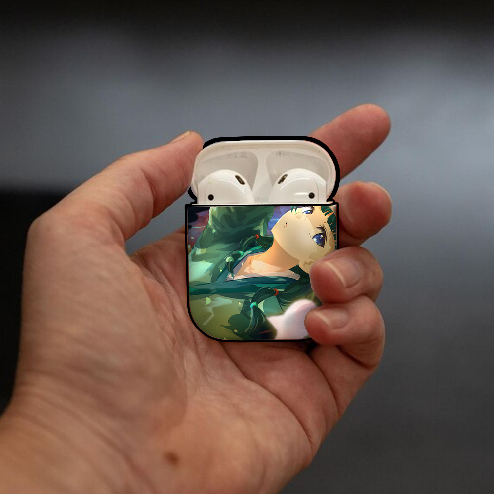 薬屋のひとりごと The Apothecary Diaries AirPods 第2世代保護ケース ハードシェル ブラック 耐衝撃・防指紋・カラビナ付き