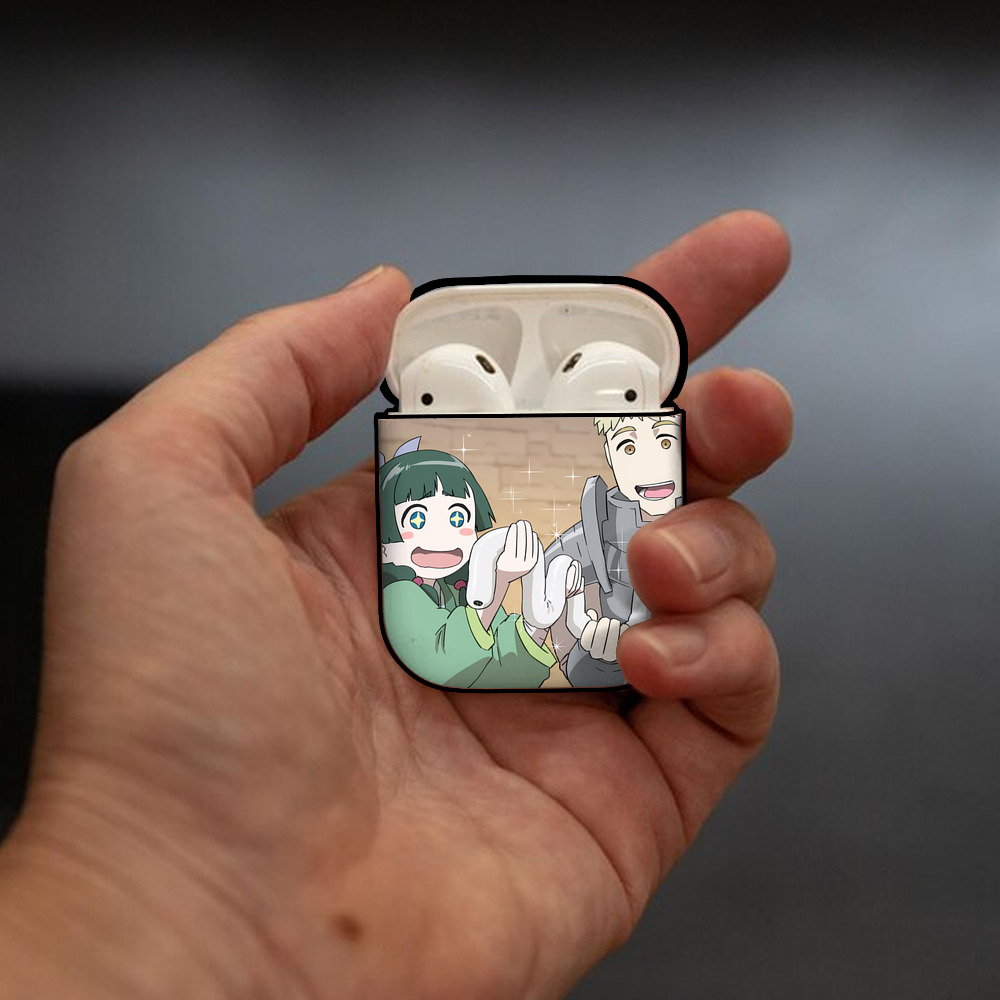 薬屋のひとりごと The Apothecary Diaries AirPods 第2世代保護ケース ハードシェル ブラック 耐衝撃・防指紋・カラビナ付き