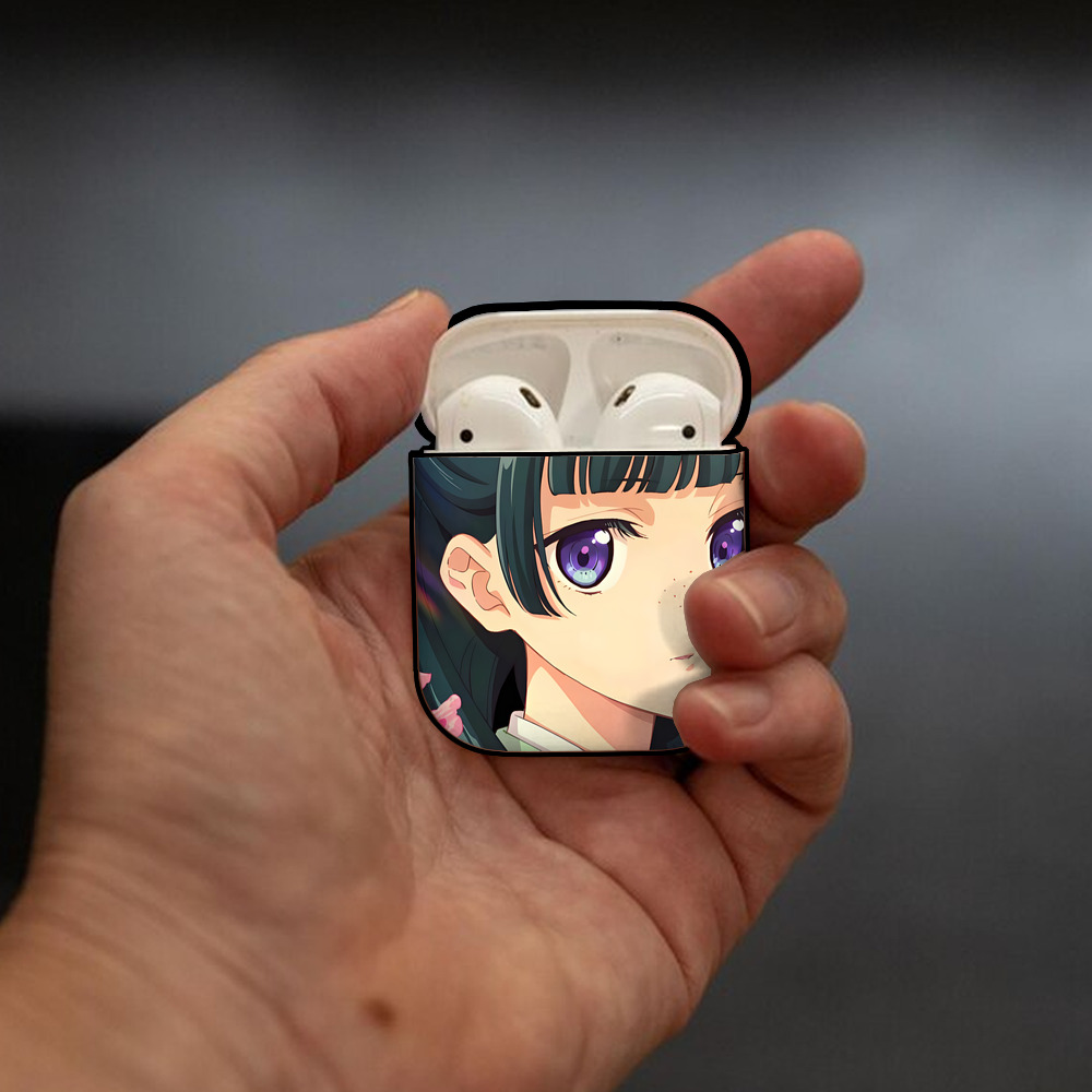 薬屋のひとりごと The Apothecary Diaries AirPods 第2世代保護ケース ハードシェル ブラック 耐衝撃・防指紋・カラビナ付き