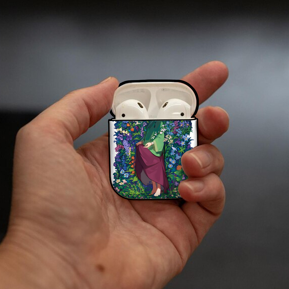 薬屋のひとりごと The Apothecary Diaries AirPods 第2世代保護ケース ハードシェル ブラック 耐衝撃・防指紋・カラビナ付き