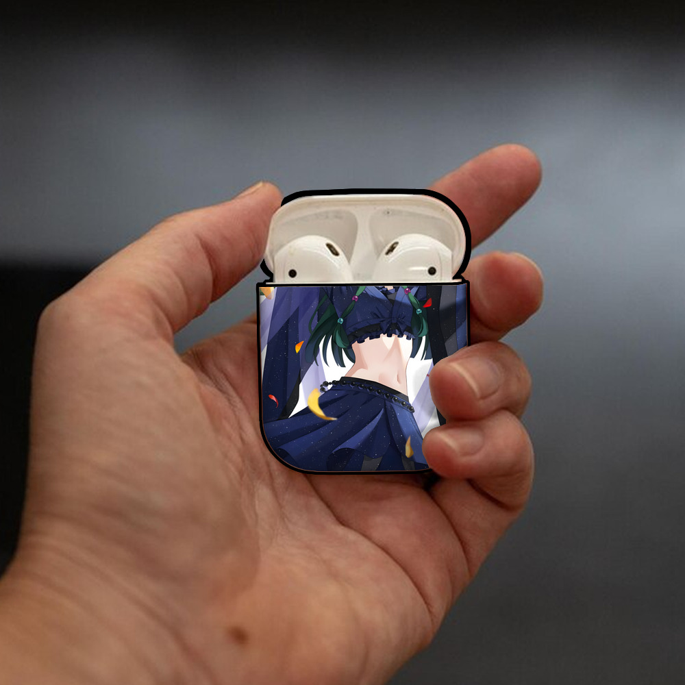 薬屋のひとりごと The Apothecary Diaries AirPods 第2世代保護ケース ハードシェル ブラック 耐衝撃・防指紋・カラビナ付き